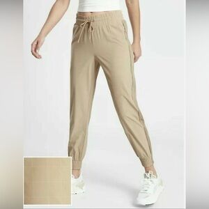 Athleta Tan Brooklyn Textured Joggers - Size 0P